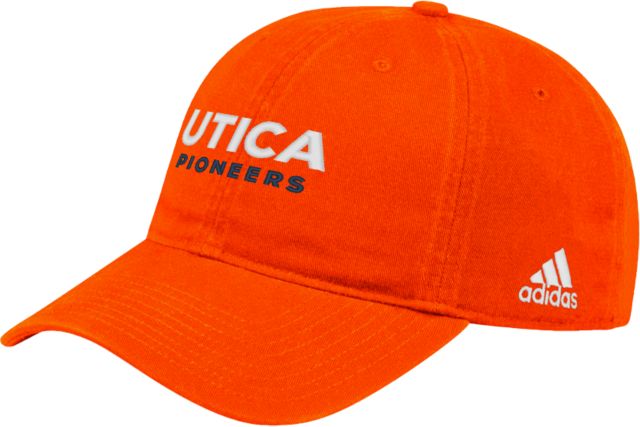Utica Adidas Orange Adjustable Washed Slouch Utica Pioneers Wordmark - Athletics - ONLINE ONLY