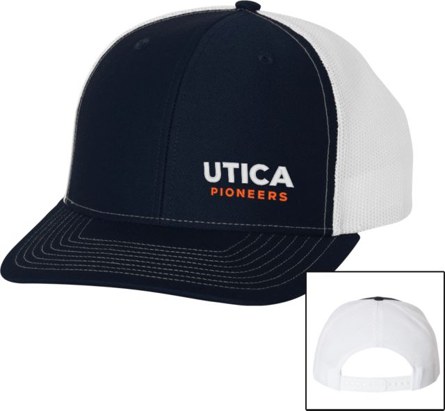 Utica Richardson Navy/White Trucker Hat Utica Pioneers Wordmark - Athletics - ONLINE ONLY