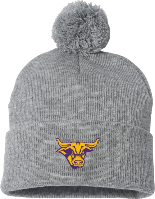 MSU Mankato Sportsman Pom Pom Cuffed Beanie Mavericks Steer - ONLINE ONLY