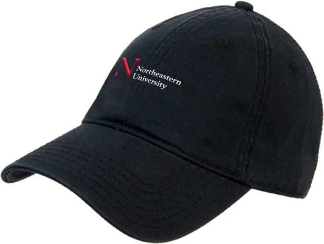 Northeastern Unstructured Adjustable Low Profile Hat Northeastern University N Wordmark - ONLINE ONLY