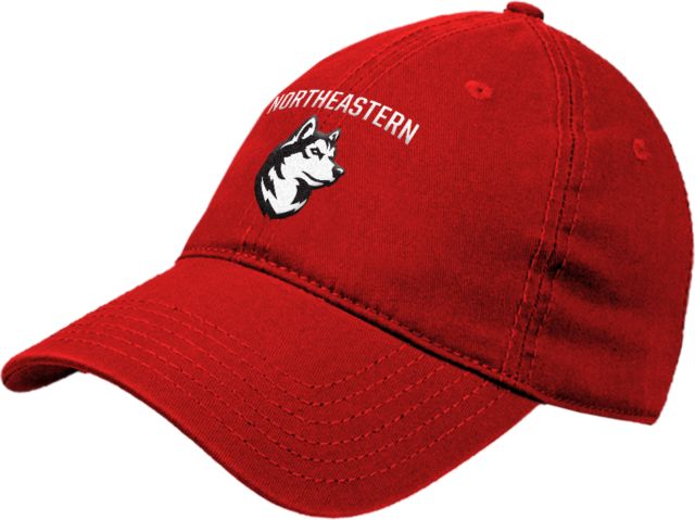 Northeastern Unstructured Adjustable Low Profile Hat NU Athletic Wordmark King Husky Lock Up - ONLINE ONLY