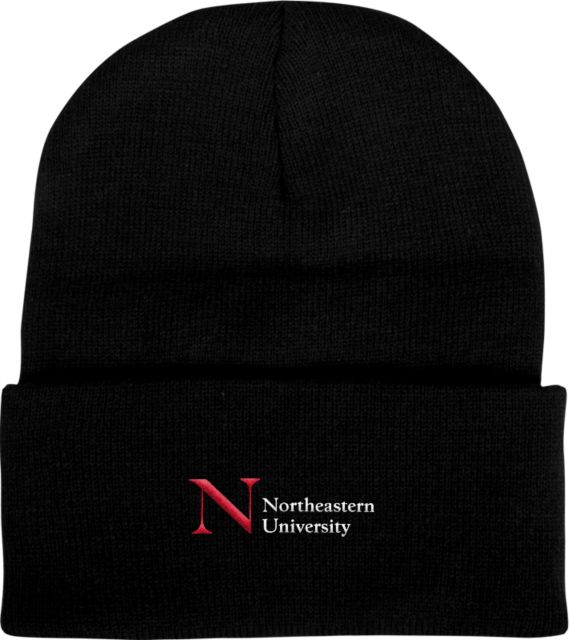 Northeastern Knit Beanie w/Cuff Northeastern University N Wordmark - ONLINE ONLY