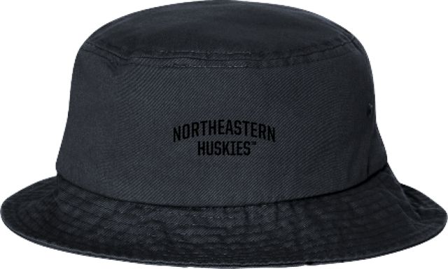 Northeastern Sportsman Bucket Hat Northeastern Huskies Wordmark Lock up - PUFF - ONLINE ONLY