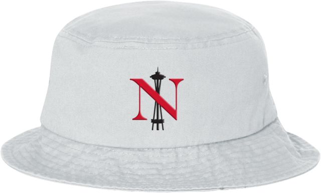 Northeastern Sportsman Bucket Hat Northeastern University Monogram with Space Needle - ONLINE ONLY