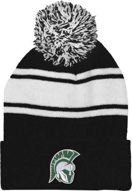 Illinois Wesleyan Two Tone Knit Pom Beanie w/Cuff Head Mark - ONLINE ONLY