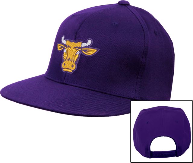 Williams College Twill Flat Bill Snapback Hat Ephelia Head - ONLINE ONLY