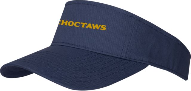 Mississippi College Brushed Bull Denim Visor Choctaws Wordmark - ONLINE ONLY