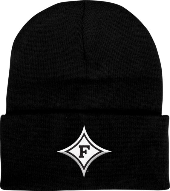 Furman Knit Beanie w/Cuff Diamond F - Primary Athletic Marks - ONLINE ONLY