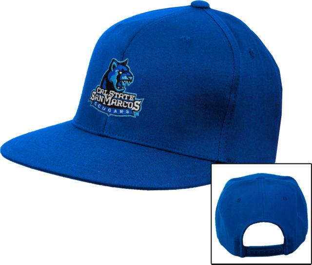 Cal State San Marcos Flat Bill Snapback Hat Primary Logo - ONLINE ONLY
