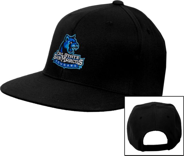 Cal State San Marcos Flat Bill Snapback Hat Primary Logo - ONLINE ONLY