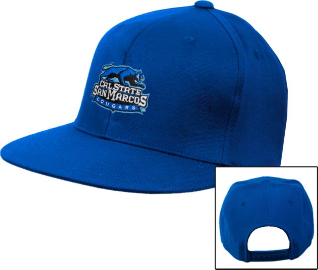Cal State San Marcos Flat Bill Snapback Hat Secondary Logo - ONLINE ONLY