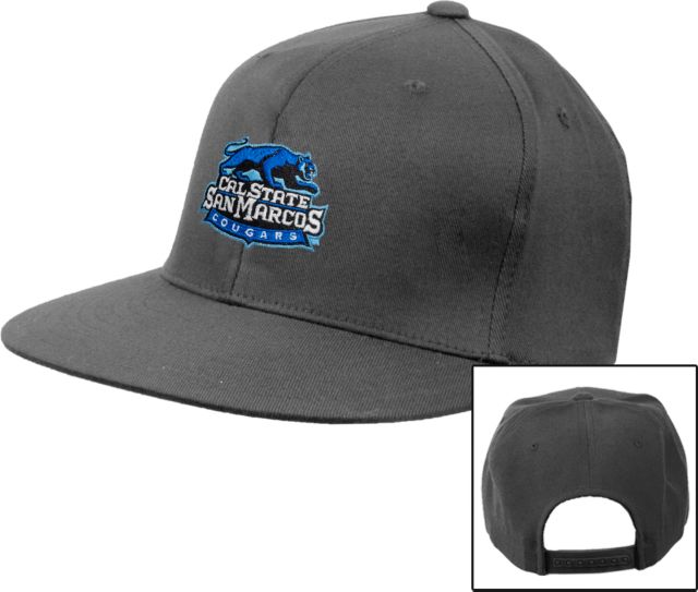 Cal State San Marcos Flat Bill Snapback Hat Secondary Logo - ONLINE ONLY