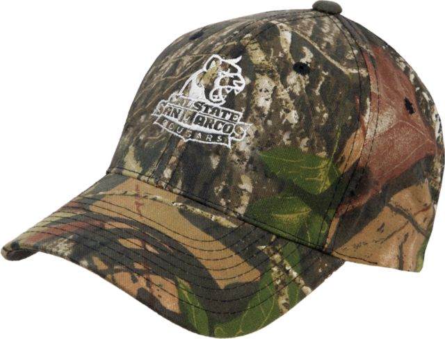 Cal State San Marcos Mossy Oak Camo Structured Adjustable Cap Primary Logo - ONLINE ONLY