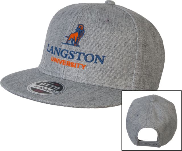 Langston Wool Blend Flat Bill Snapback Hat Primary Mark - ONLINE ONLY