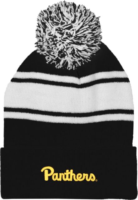 Pittsburgh Two Tone Knit Pom Beanie w/Cuff Script Panthers - ONLINE ONLY
