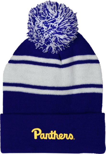 Pittsburgh Two Tone Knit Pom Beanie w/Cuff Script Panthers - ONLINE ONLY