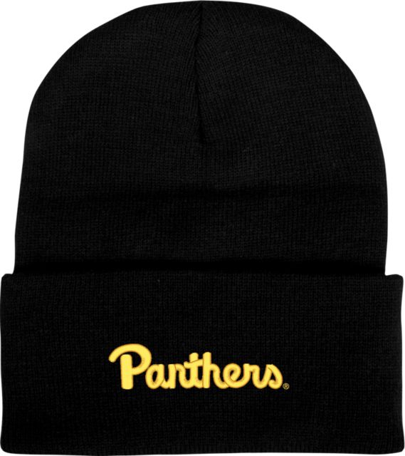 Pittsburgh Knit Beanie w/Cuff Script Panthers - ONLINE ONLY