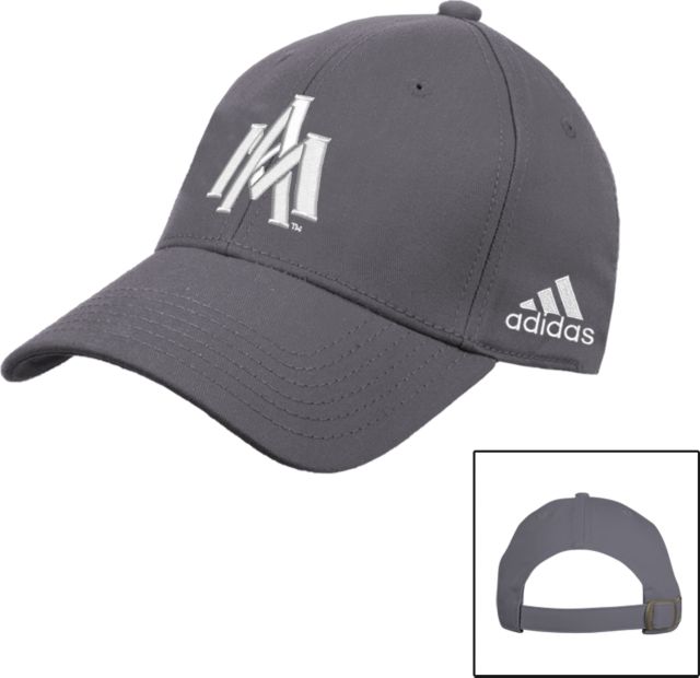 Arkansas Monticello Adidas Onix Adjustable Washed Slouch Primary Mark - ONLINE ONLY