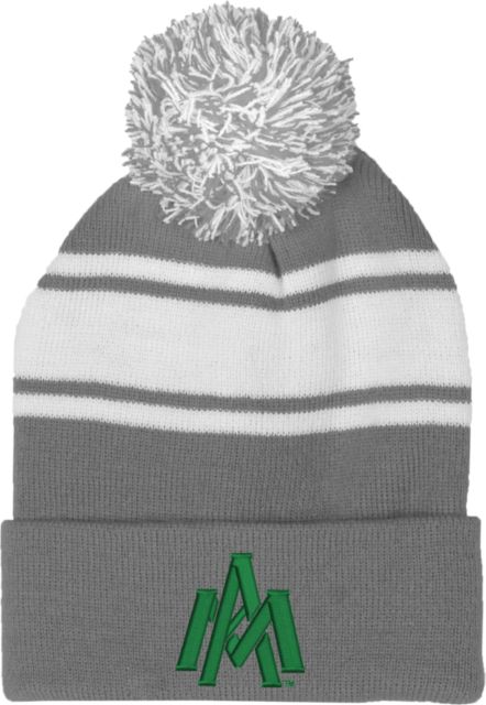 Arkansas Monticello Two Tone Knit Pom Beanie w/Cuff Primary Mark - ONLINE ONLY