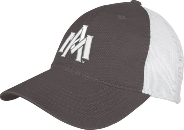 Arkansas Monticello Charcoal/White Mesh Back Unstructured Low Profile Hat Primary Mark - ONLINE ONLY