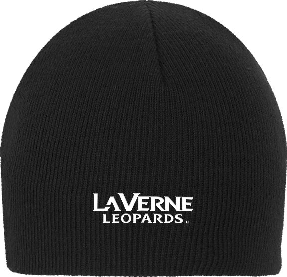 LaVerne Knit Beanie University of La Verne  Leopards Wordmark Flat