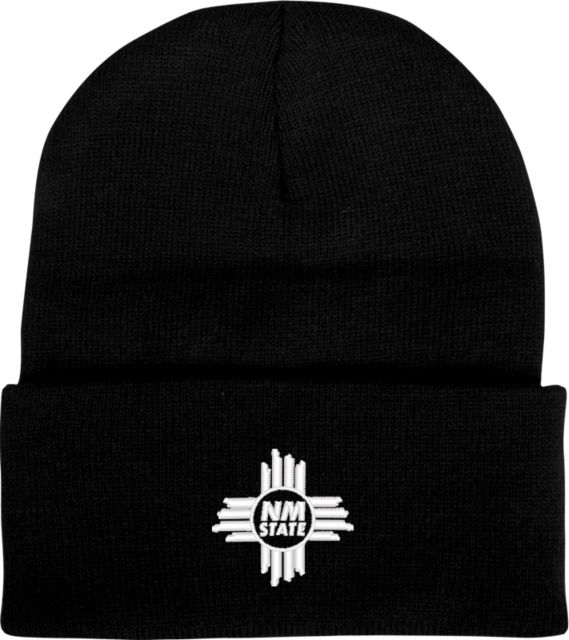 New Mexico State Knit Beanie w/Cuff Zia Mark - ONLINE ONLY
