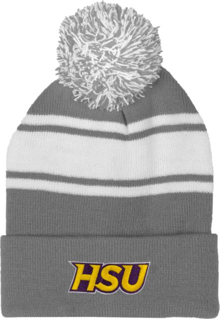 Hardin Simmons Two Tone Knit Pom Beanie w/Cuff HSU - ONLINE ONLY