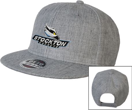 Stockton Wool Blend Flat Bill Snapback Hat Official Logo - ONLINE ONLY