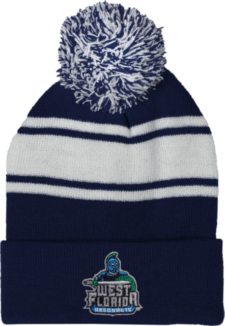 West Florida Two Tone Knit Pom Beanie w/Cuff West Florida Argonauts - ONLINE ONLY