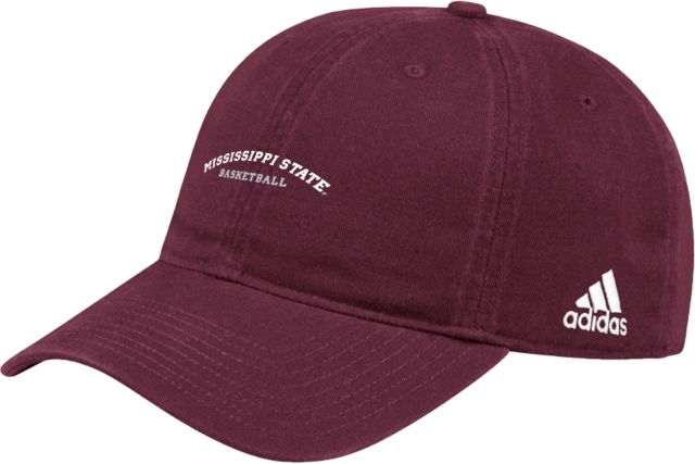 Mississippi State Adidas Adjustable Washed Slouch Mississippi State Arch - Basketball