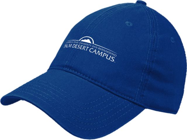 Cal State San Bernardino Unstructured Adjustable Low Profile Hat Cal State University San Bernardino Palm Desert Campus Institutional Stacked - ONLINE ONLY