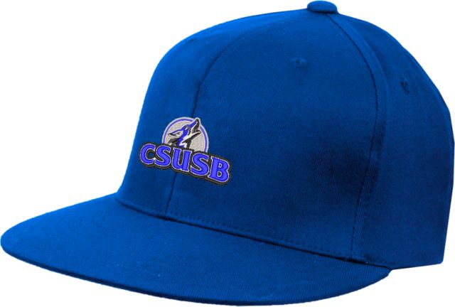 Cal State San Bernardino Flat Bill Snapback Hat Cal State San Bernardino Primary Logo - ONLINE ONLY