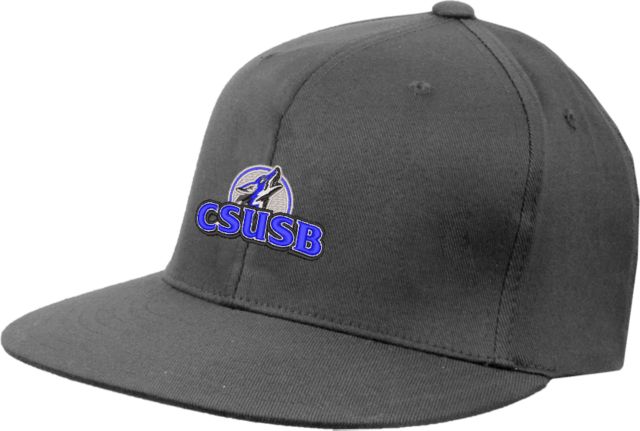 Cal State San Bernardino Flat Bill Snapback Hat Cal State San Bernardino Primary Logo - ONLINE ONLY