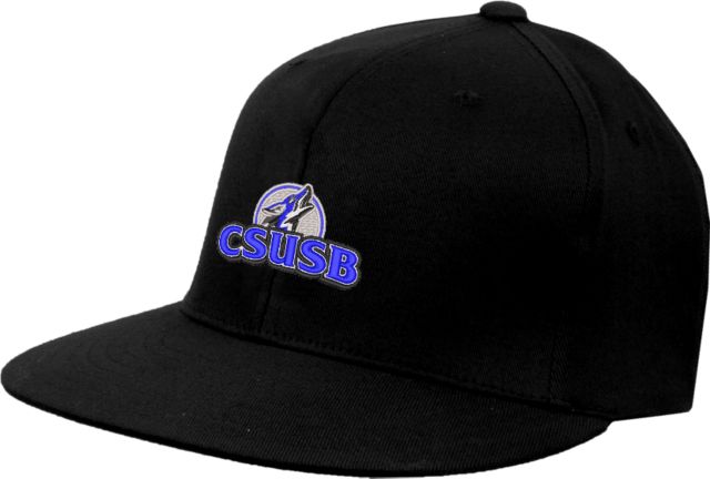 Cal State San Bernardino Flat Bill Snapback Hat Cal State San Bernardino Primary Logo - ONLINE ONLY