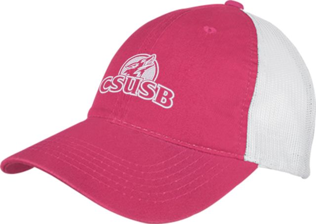 Cal State San Bernardino Mesh Back Unstructured Low Profile Hat Primary Logo - ONLINE ONLY