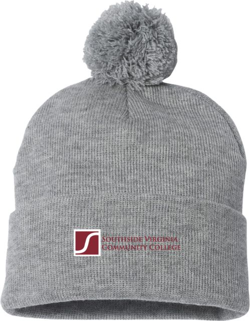 Virginia CC System Sportsman Pom Pom Cuffed Beanie Southside Virginia Community College - ONLINE ONLY