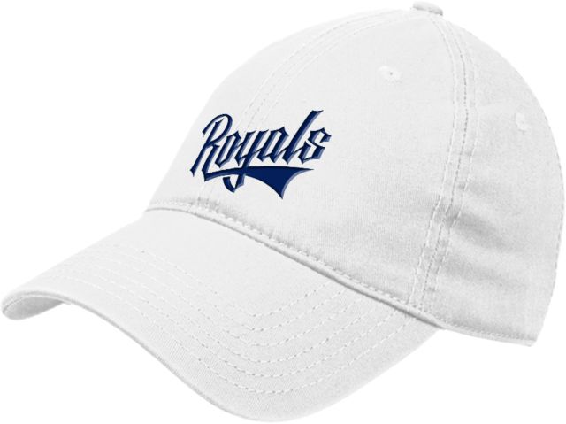 Queens U of Charlotte Unstructured Adjustable Low Profile Hat Royals Wordmark - ONLINE ONLY