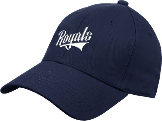 Queens U of Charlotte Structured Adjustable Pro Style Hat Royals Wordmark - ONLINE ONLY