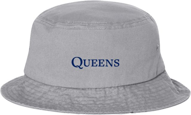 Queens U of Charlotte Sportsman Bucket Hat Queens Institutional Wordmark Embroidery - ONLINE ONLY