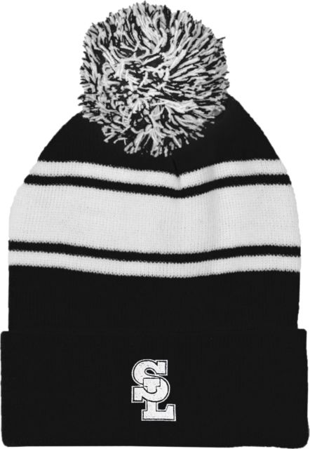 Salt Lake Community Two Tone Knit Pom Beanie w/Cuff Primary Mark - ONLINE ONLY