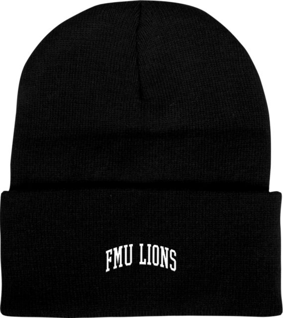 Florida Memorial Knit Beanie w/Cuff FMU Lions Arched - ONLINE ONLY