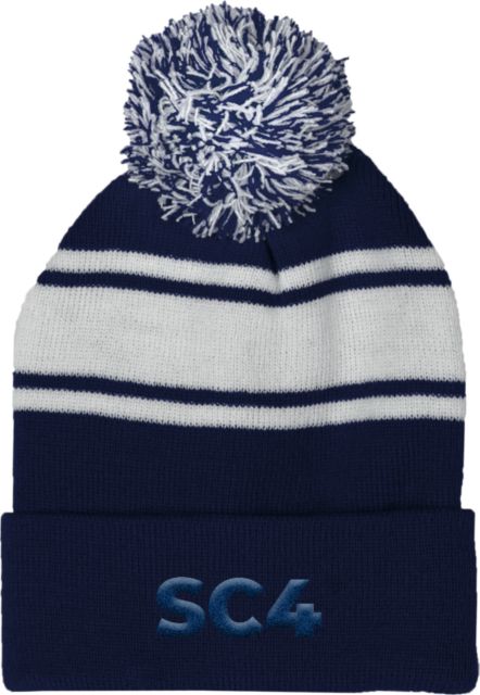 St. Clair  Two Tone Knit Pom Beanie w/Cuff SC4 Tone - ONLINE ONLY