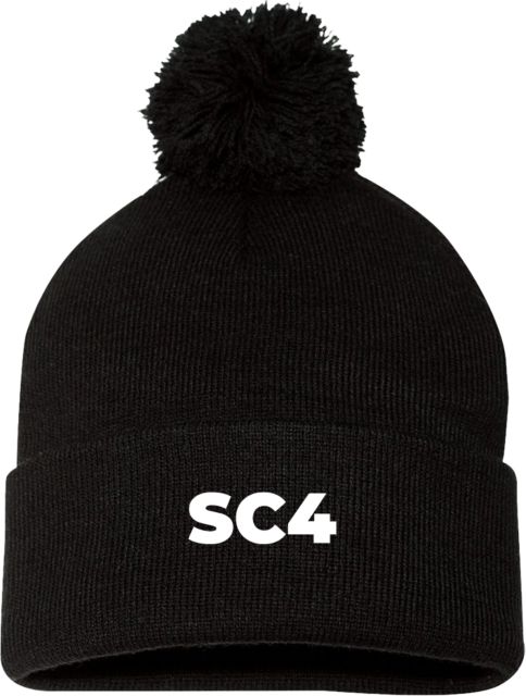 St. Clair  Sportsman Pom Pom Cuffed Beanie SC4 Primary Mark - ONLINE ONLY