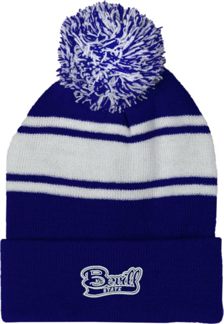 Bevill State Comm Two Tone Knit Pom Beanie w/Cuff Bevill State - ONLINE ONLY