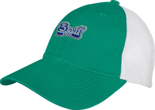 Bevill State Comm Kelly Green/White Mesh Back Unstructured Low Profile Hat Bevill State - ONLINE ONLY