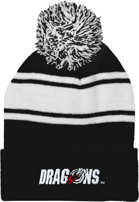 MSUM Two Tone Knit Pom Beanie w/Cuff Dragons - ONLINE ONLY