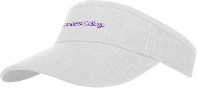 Amherst College Brushed Bull Denim Visor Amherst College Wordmark Flat - ONLINE ONLY