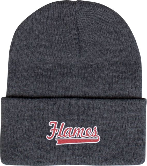UIC Knit Beanie w/Cuff Flames Script - ONLINE ONLY
