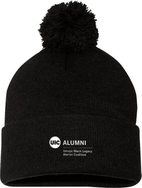 UIC Sportsman Pom Pom Cuffed Beanie UIC Alumni - ONLINE ONLY