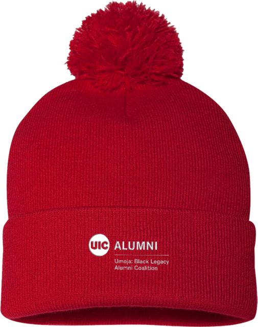 UIC Sportsman Pom Pom Cuffed Beanie UIC Alumni - ONLINE ONLY